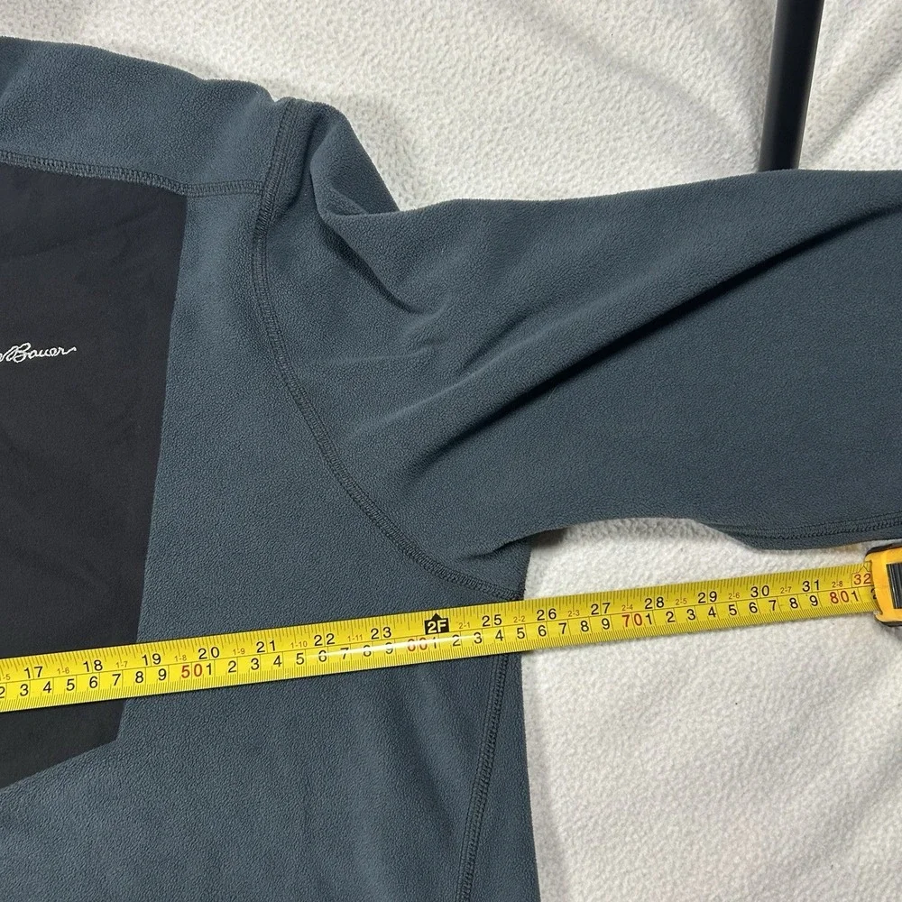 Eddie Bauer Pullover Mens XL Gray First Ascent Fleece Half Zip‎ Sweater Layer
